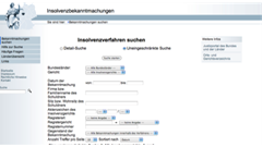 Suche nach Insolvenzen muss benutzerfreundlicher werdenun