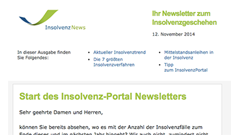 InsolvenzNews - der neue Newsletter des Insolvenz-Portals